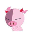 Pink Pig wearing a red pants（個別スタンプ：33）