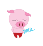 Pink Pig wearing a red pants（個別スタンプ：35）