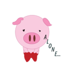 Pink Pig wearing a red pants（個別スタンプ：37）