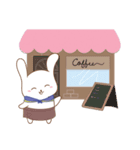 shy rabbit and moe scarf（個別スタンプ：14）