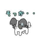 かまってほしい白黒の犬（個別スタンプ：18）