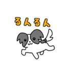 かまってほしい白黒の犬（個別スタンプ：33）