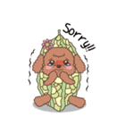 The fabulous world of red poodle- GuaGua（個別スタンプ：11）