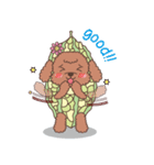 The fabulous world of red poodle- GuaGua（個別スタンプ：14）