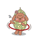 The fabulous world of red poodle- GuaGua（個別スタンプ：32）