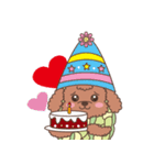 The fabulous world of red poodle- GuaGua（個別スタンプ：33）