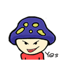 Mushroom blue head（個別スタンプ：28）