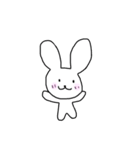 シンプルほのぼのうさぎ（個別スタンプ：3）