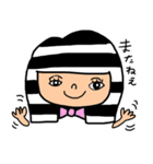 しましまガールのいろんな気持ち（個別スタンプ：9）