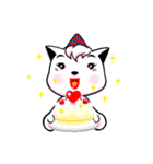 white cat achu~（個別スタンプ：5）