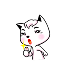 white cat achu~（個別スタンプ：10）