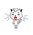 white cat achu~（個別スタンプ：17）