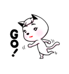 white cat achu~（個別スタンプ：18）