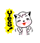 white cat achu~（個別スタンプ：21）