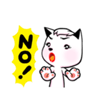 white cat achu~（個別スタンプ：22）