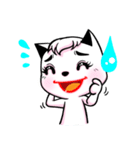 white cat achu~（個別スタンプ：32）