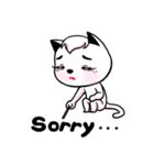 white cat achu~（個別スタンプ：39）
