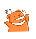 Orange bear one word（個別スタンプ：4）