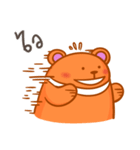 Orange bear one word（個別スタンプ：25）