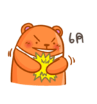 Orange bear one word（個別スタンプ：37）