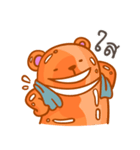 Orange bear one word（個別スタンプ：39）
