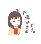 タコが好きな干物系女子（個別スタンプ：7）