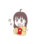 タコが好きな干物系女子（個別スタンプ：17）