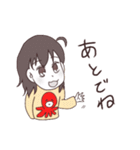 タコが好きな干物系女子（個別スタンプ：19）