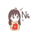 タコが好きな干物系女子（個別スタンプ：22）
