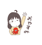 タコが好きな干物系女子（個別スタンプ：28）