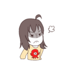 タコが好きな干物系女子（個別スタンプ：29）