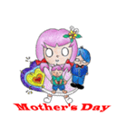 Ring ring mom ＆ Cherry mom（個別スタンプ：21）