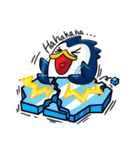 ブルーペンギン - 忙しいワーキング（個別スタンプ：1）