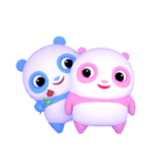 Panda Sweety : Gingan ＆ Ginbai（個別スタンプ：3）