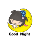 Girl and pink pig（個別スタンプ：19）