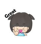 Girl and pink pig（個別スタンプ：23）