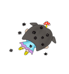 Girl and pink pig（個別スタンプ：26）