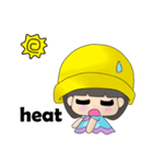 Girl and pink pig（個別スタンプ：28）