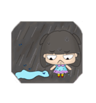 Girl and pink pig（個別スタンプ：30）