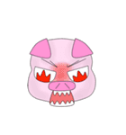 Girl and pink pig（個別スタンプ：31）
