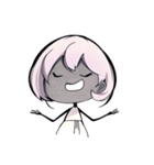 Girl and Skull（個別スタンプ：7）