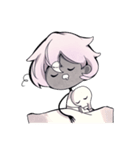 Girl and Skull（個別スタンプ：21）