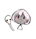 Girl and Skull（個別スタンプ：30）
