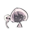 Girl and Skull（個別スタンプ：37）