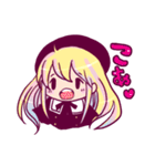 こあちゃんと黒猫（個別スタンプ：1）