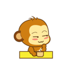 Cute Yellow Monkey（個別スタンプ：5）