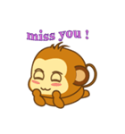 Cute Yellow Monkey（個別スタンプ：34）