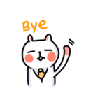 White Cat' Every Day（個別スタンプ：4）