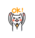White Cat' Every Day（個別スタンプ：9）