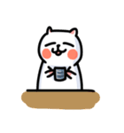 White Cat' Every Day（個別スタンプ：28）